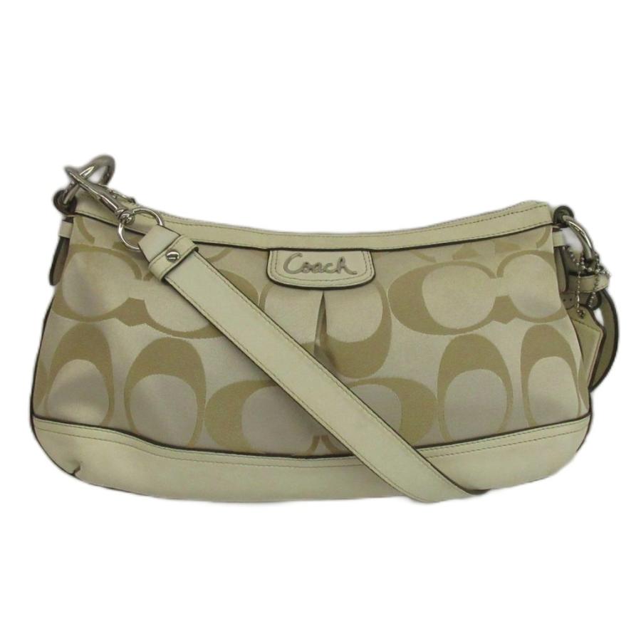 COACH（コーチ） ショルダーバッグ キャンバス レザー シグネチャー