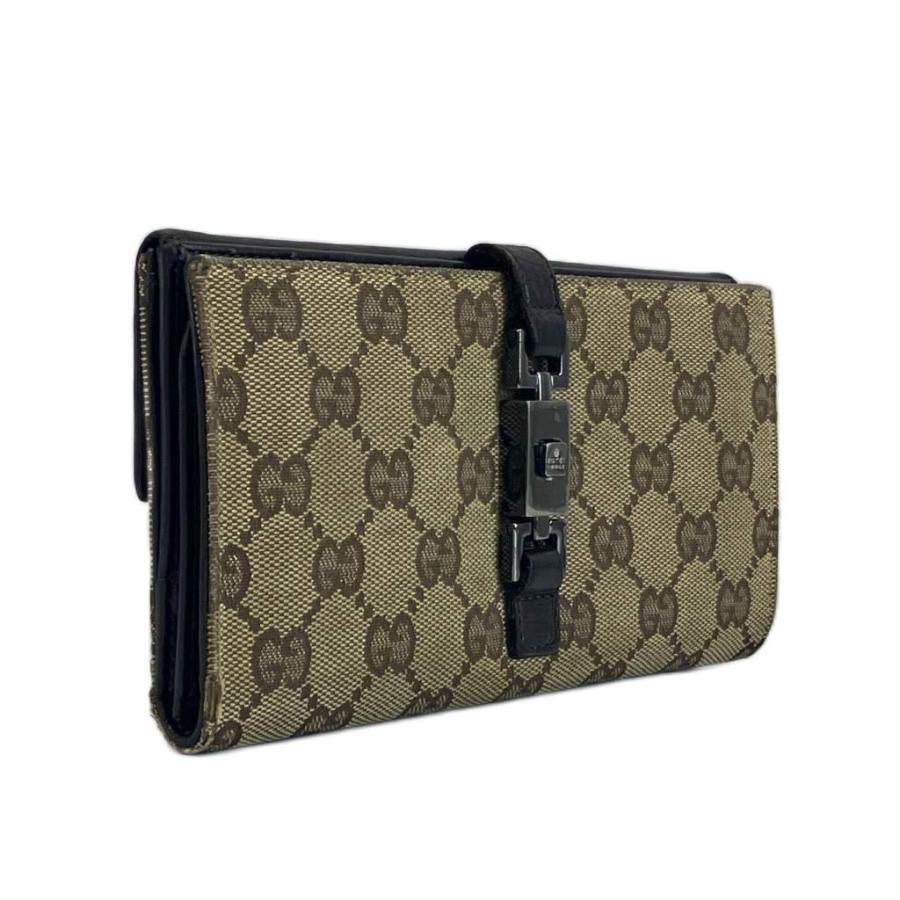 GUCCI（グッチ） GUCCI GGキャンバス ジャッキー 二つ折り 長財布 