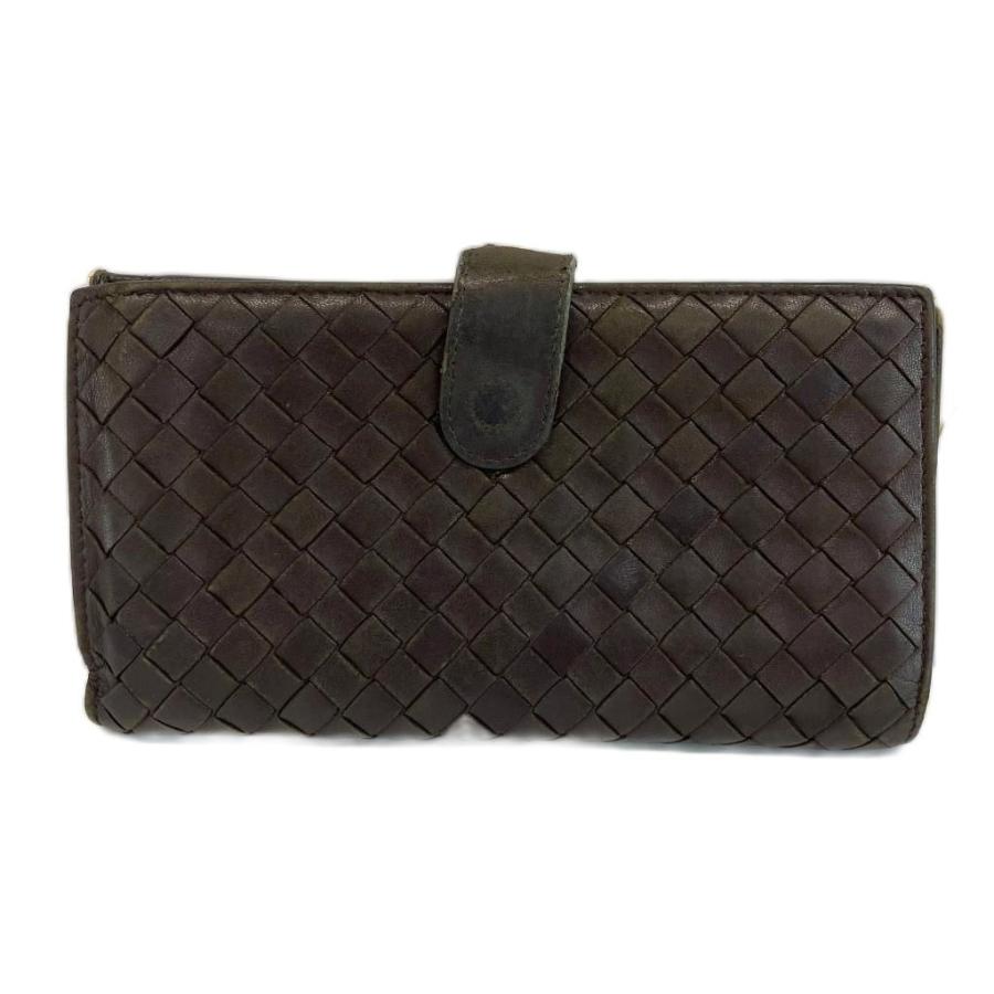 BOTTEGA VENETA（ボッテガ・ヴェネタ） 長財布 二つ折り がま口 レザー