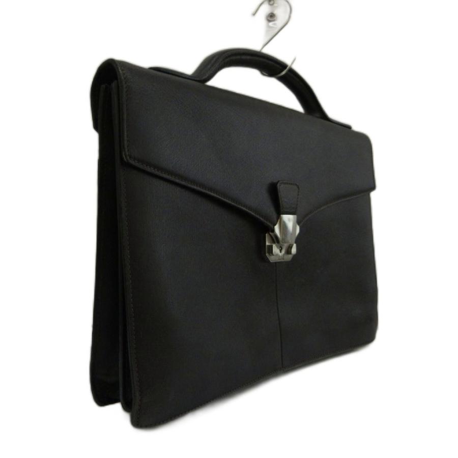 【美品】ダンヒル　ビジネスバッグ　ブリーフケース　　オールレザー　シルバー金具 dunhill（ダンヒル） ビジネスバッグ ブリーフケース レザー ロゴ