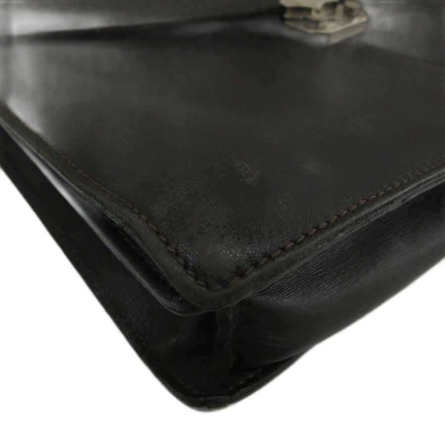 【美品】ダンヒル　ビジネスバッグ　ブリーフケース　　オールレザー　シルバー金具 dunhill（ダンヒル） ビジネスバッグ ブリーフケース レザー ロゴ