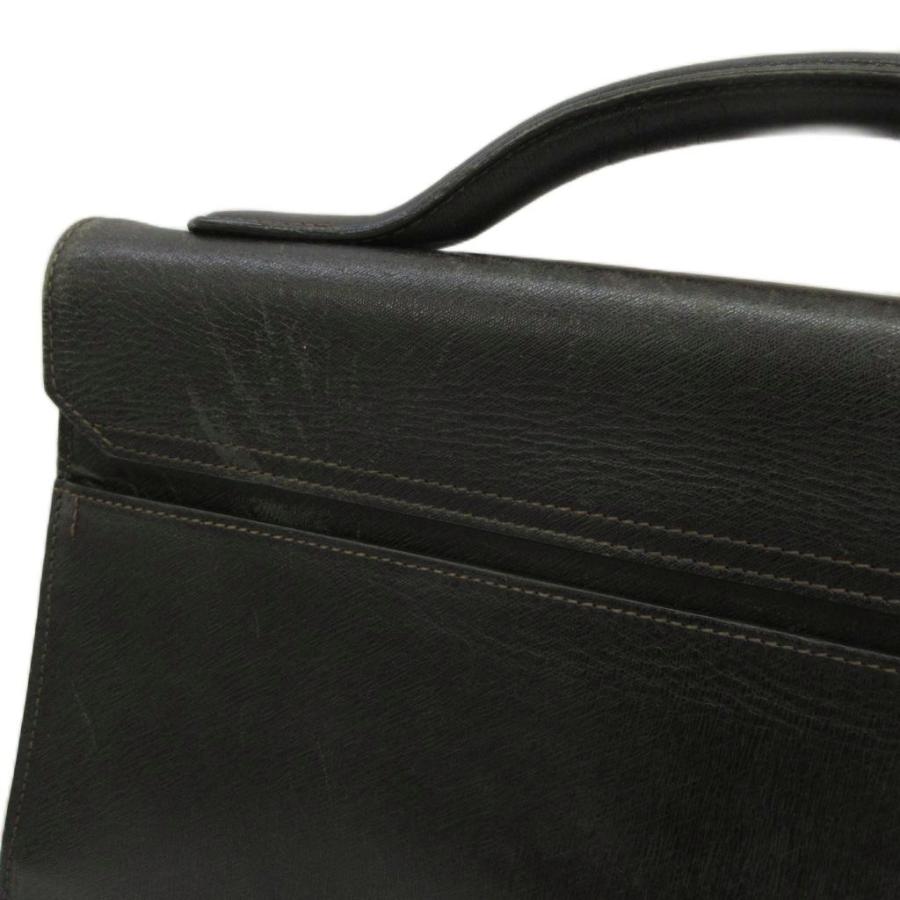 【美品】ダンヒル　ビジネスバッグ　ブリーフケース　　オールレザー　シルバー金具 dunhill（ダンヒル） ビジネスバッグ ブリーフケース レザー ロゴ