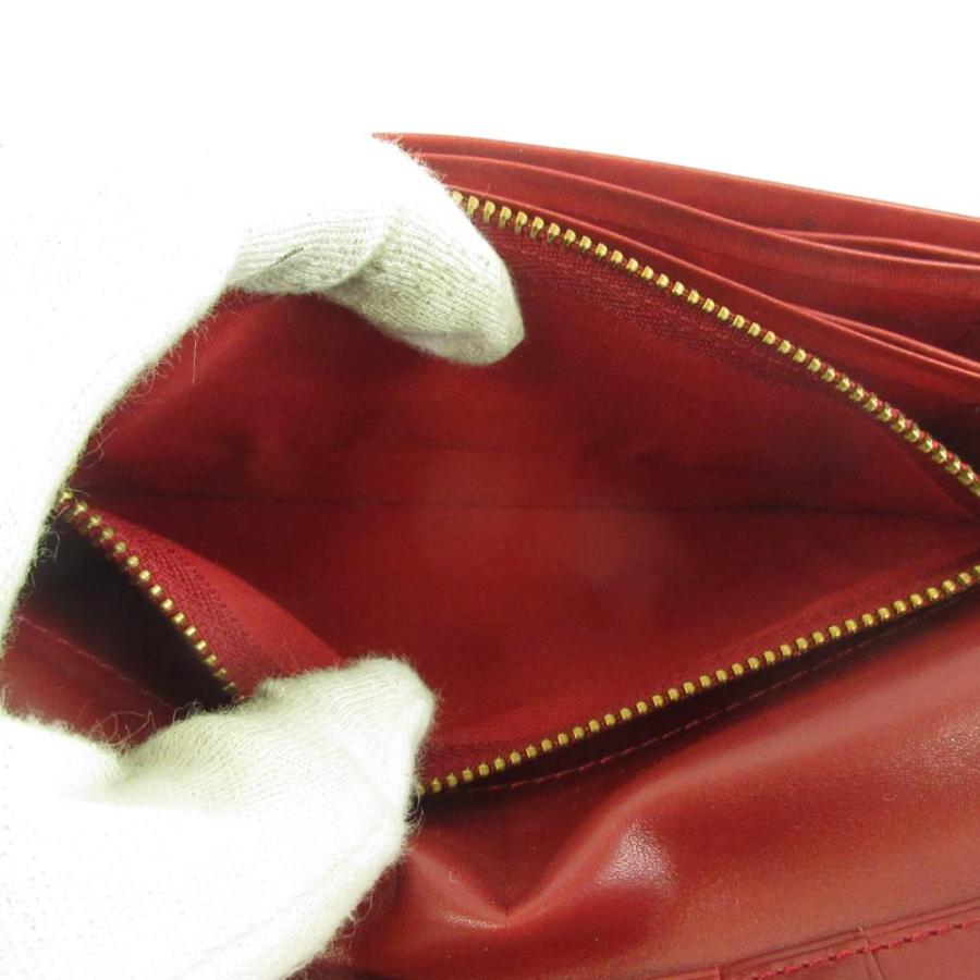 YSL レッド 長財布 ゴールドロゴ Yves Saint Laurent（イヴ・サンローラン） 長財布 二つ折り レザー