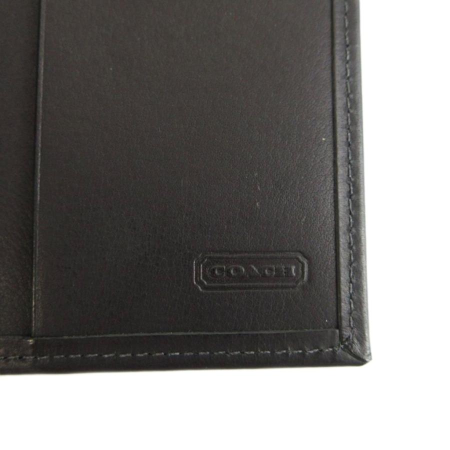 COACH（コーチ） 長財布 お札入れ 二つ折り レザー ロゴ 黒 ブラック