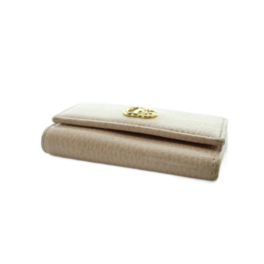 GUCCI（グッチ） キーケース ロゴ 6連 レザー マーモント ピンク