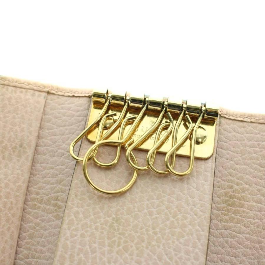 GUCCI（グッチ） キーケース ロゴ 6連 レザー マーモント ピンク