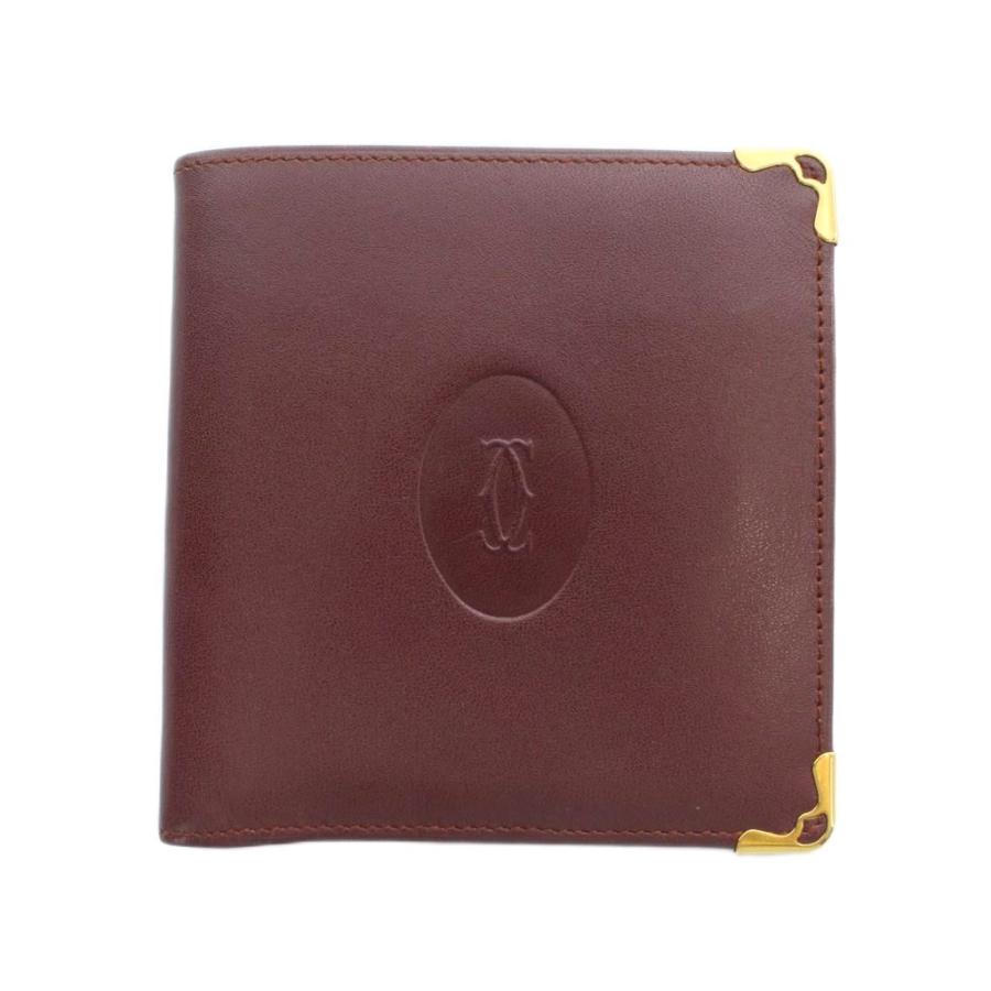 Cartier（カルティエ） 二つ折り財布 ウォレット マストライン レザー