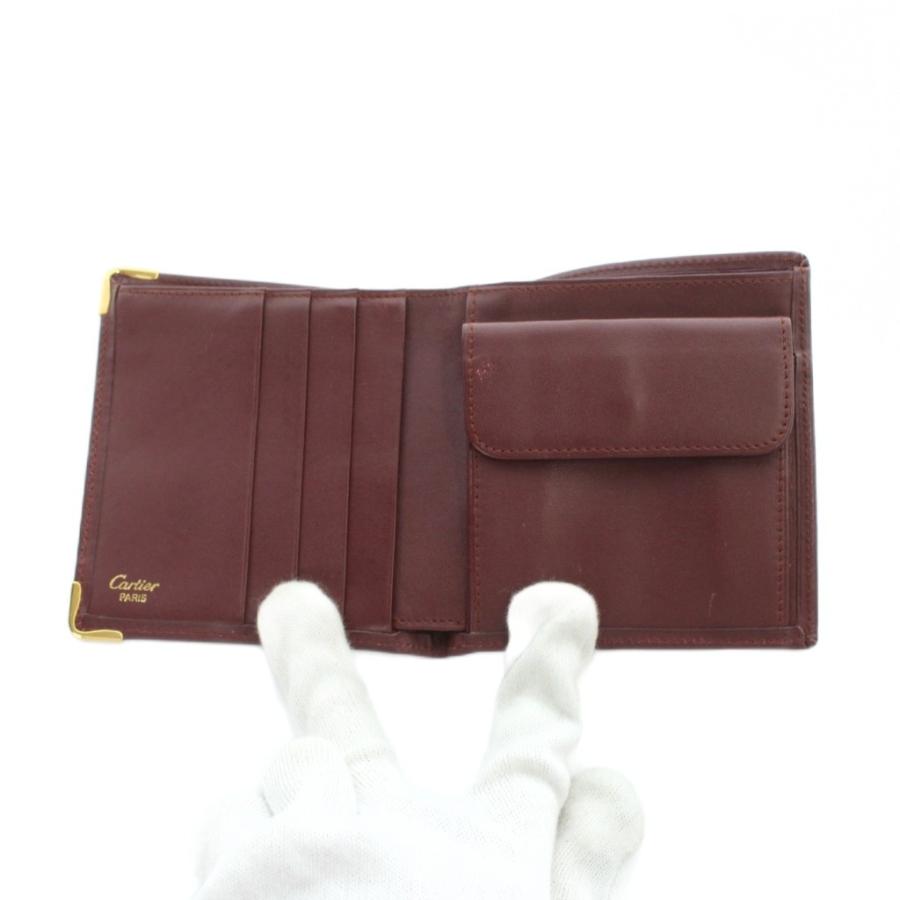 Cartier（カルティエ） 二つ折り財布 ウォレット マストライン レザー