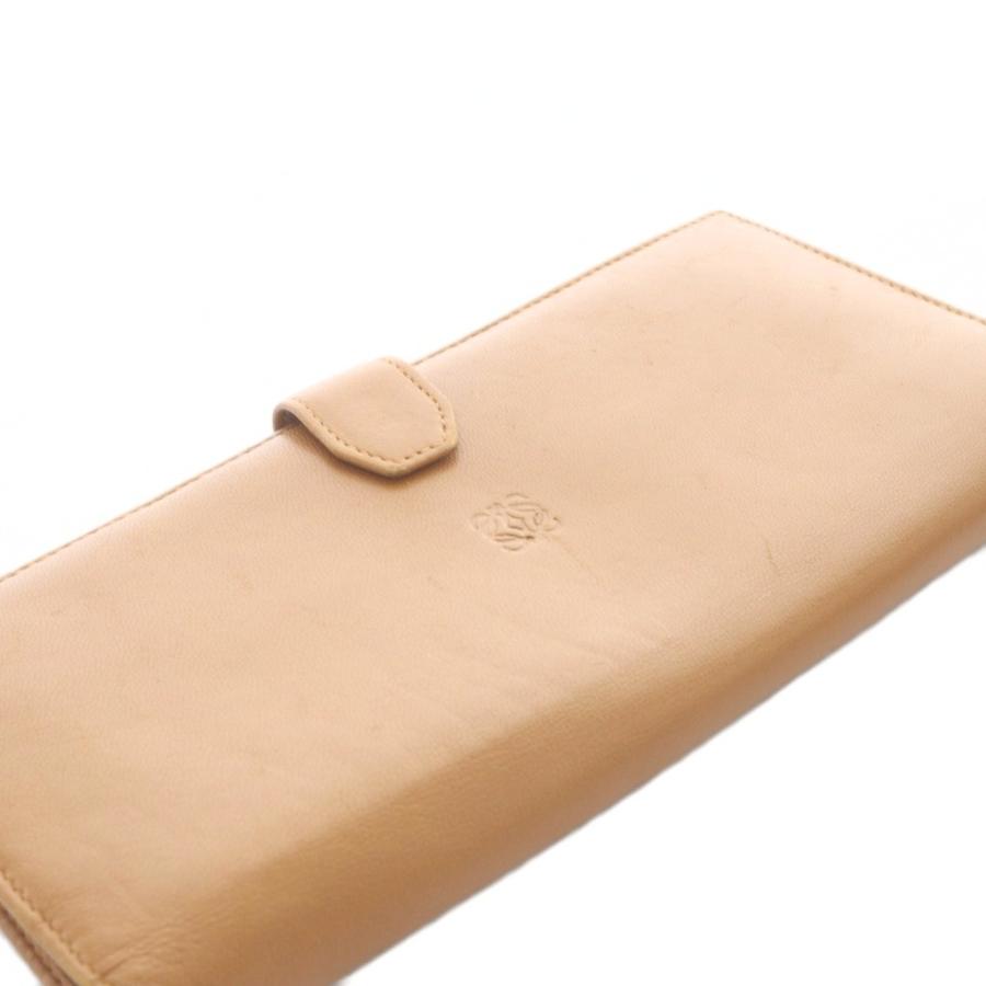 LOEWE（ロエベ） 長財布 小銭入れあり レザー アナグラム 型押し 茶色