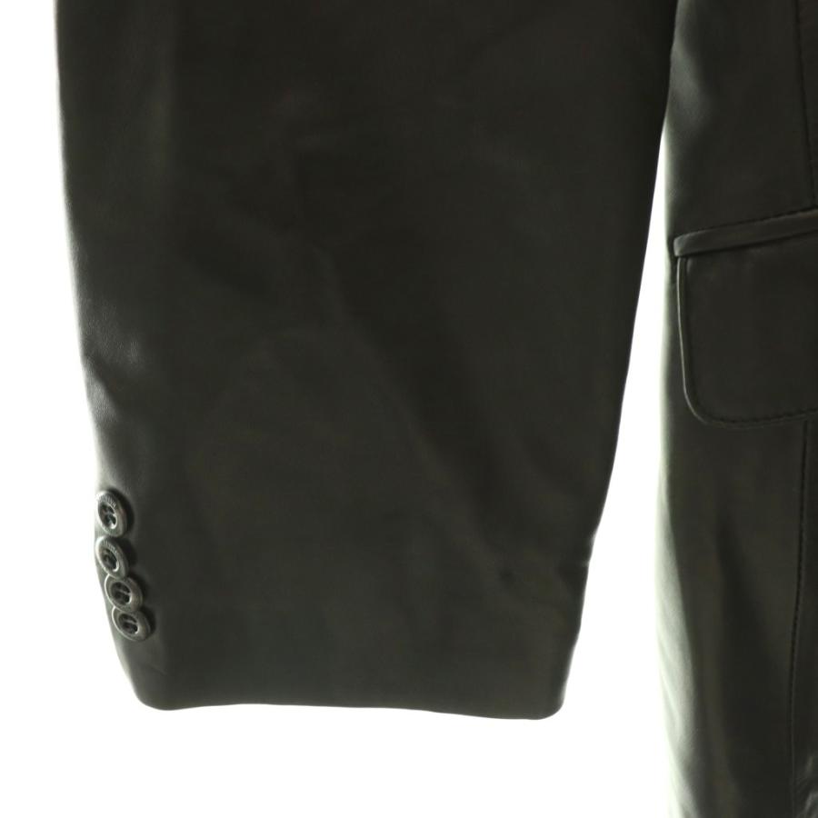 未使用品 バルマン BALMAIN テーラードジャケット ラムスキン レザー L