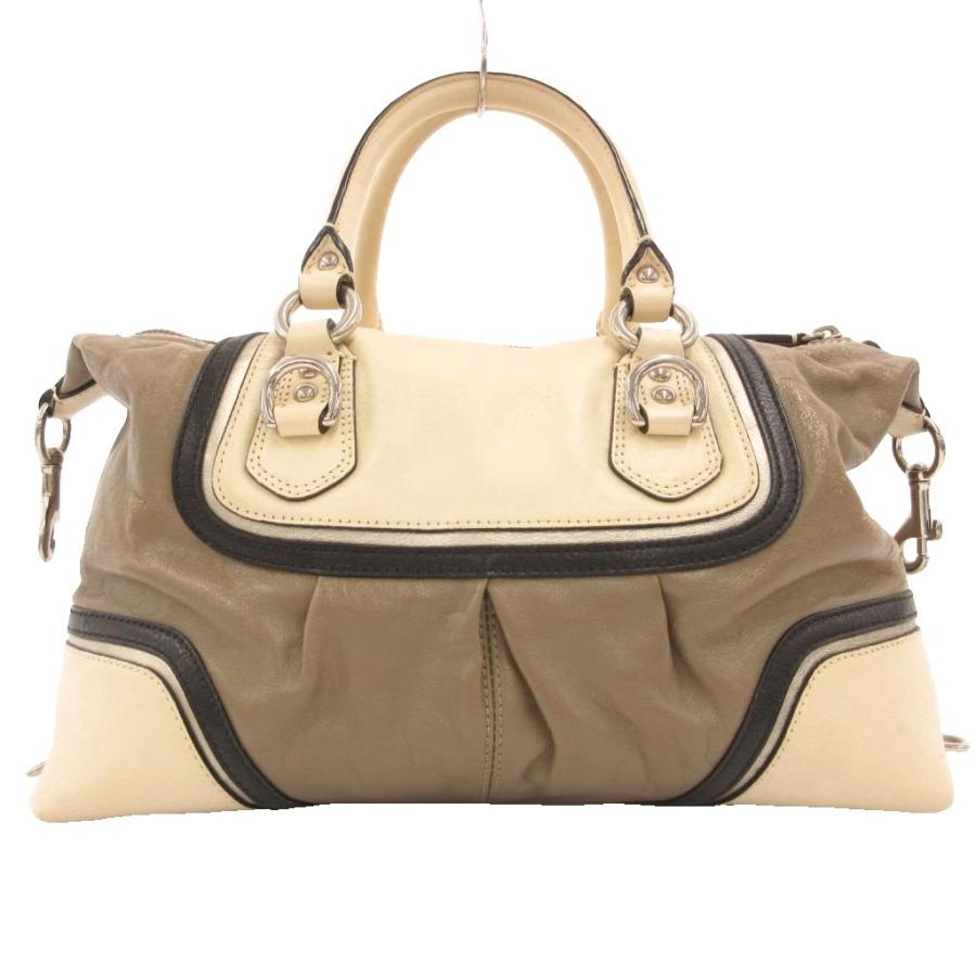 COACH（コーチ） ハンドバッグ トート ミニボストン アイボリー 