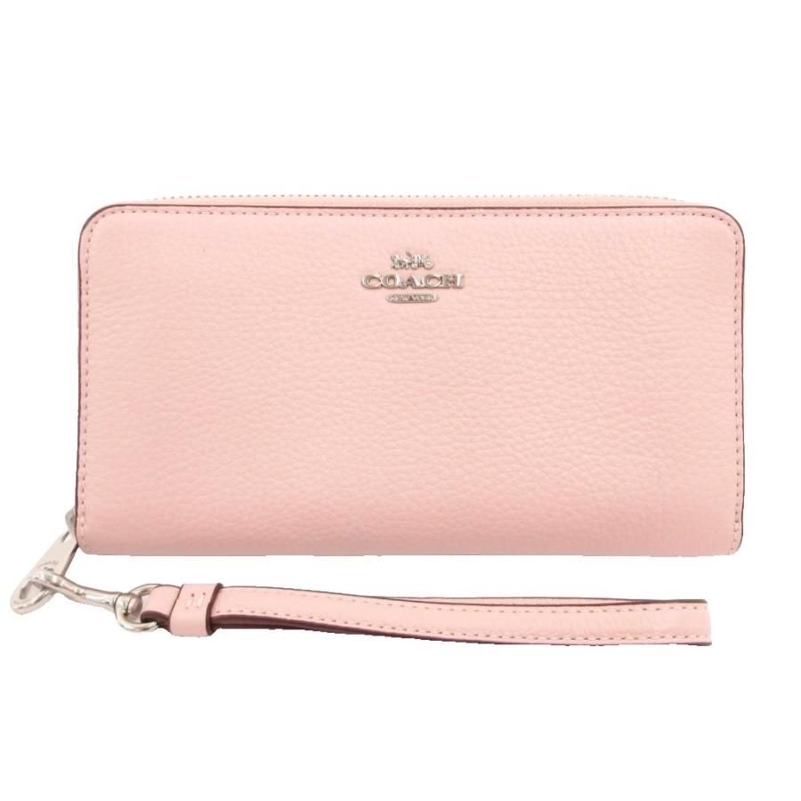 COACH（コーチ） ロング ジップ アラウンド ウォレット 長財布 ピンク