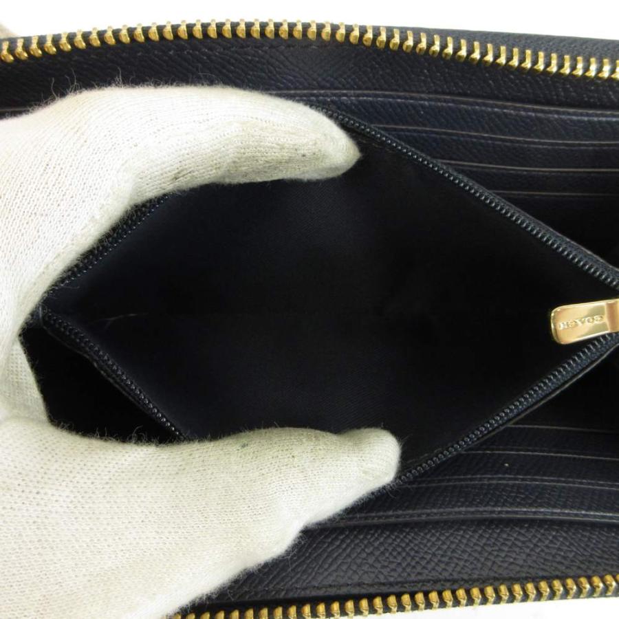 COACH（コーチ） 長財布 牛革 レザー ラウンドファスナー ロゴ 