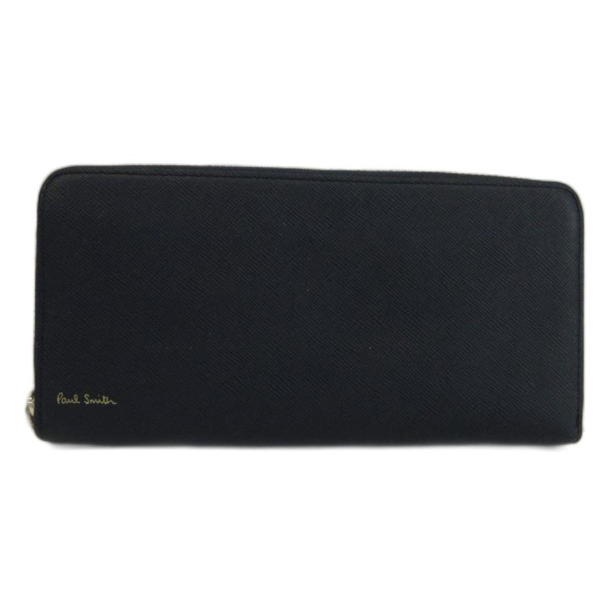 Paul Smith（ポール・スミス） 長財布 レザー 型押し ラウンド