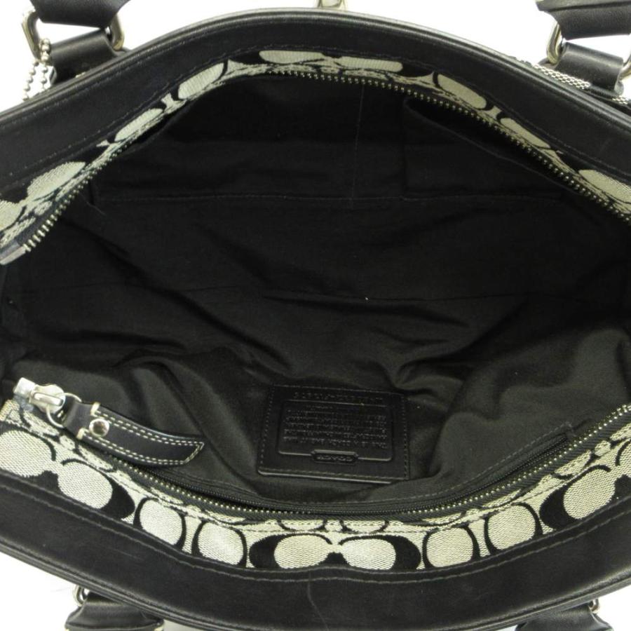 COACH（コーチ） ハンドバッグ キャンバス レザー シグネチャー ターン
