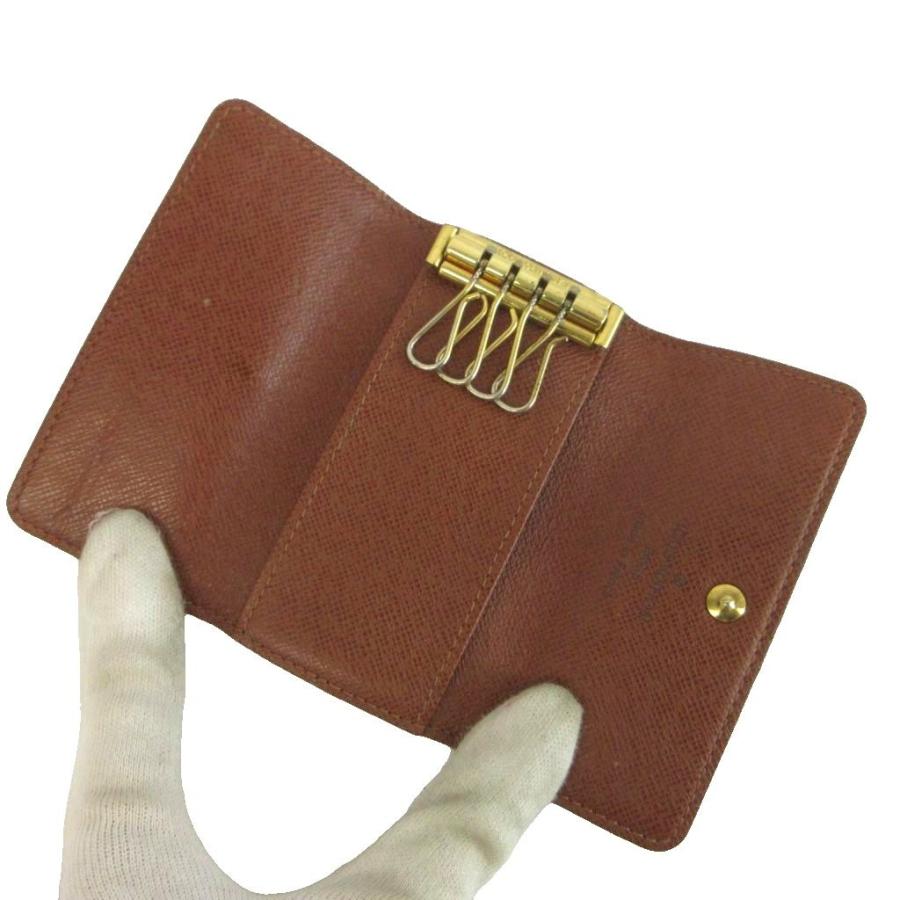 ■特価■ ルイヴィトン モノグラム ミュルティクレ４ キーケース ブラウン 茶系 LOUIS VUITTON（ルイ・ヴィトン） ミュルティクレ 4 キーケース 三