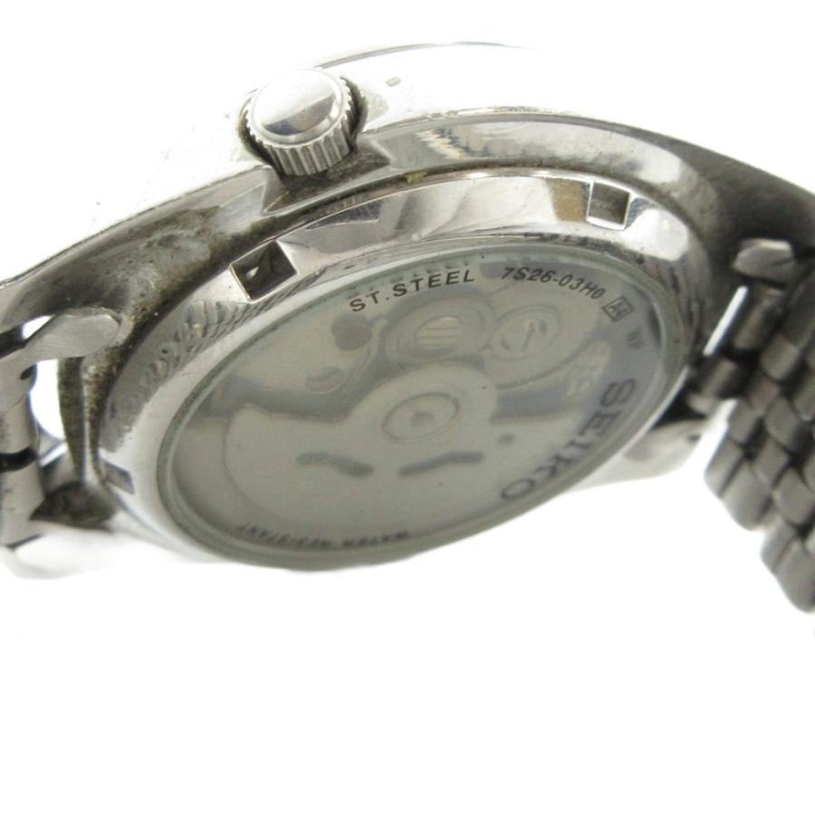 値下‼️ セイコー５　ヴィンテージ　オートカレンダー自動巻き腕時計 ダークグレー セイコー SEIKO 7S26-03H0 腕時計 自動巻き ウォッチ カレンダー付き