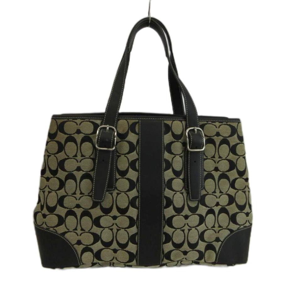 COACH（コーチ） トートバッグ 肩掛け キャンバス レザー シグネチャー
