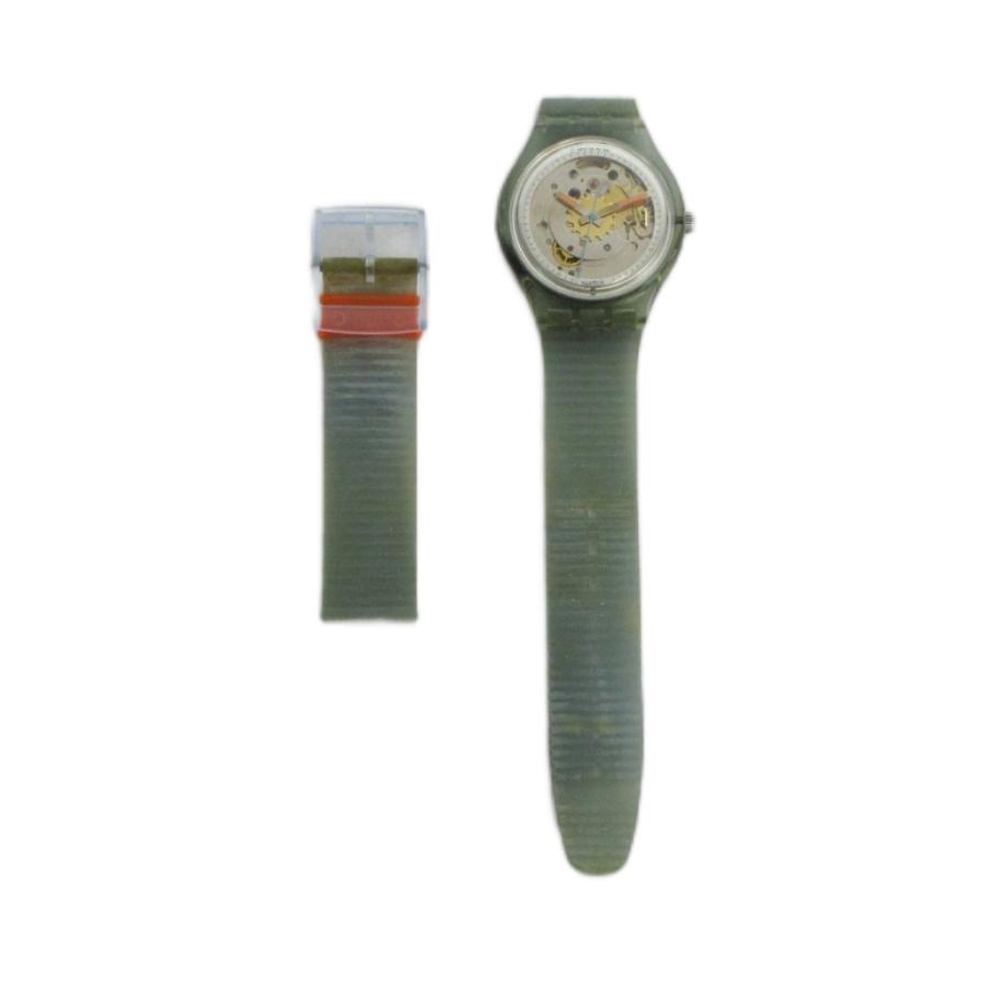 スウォッチ SWATCH 腕時計 自動巻き ウォッチ ロゴ スケルトン 緑