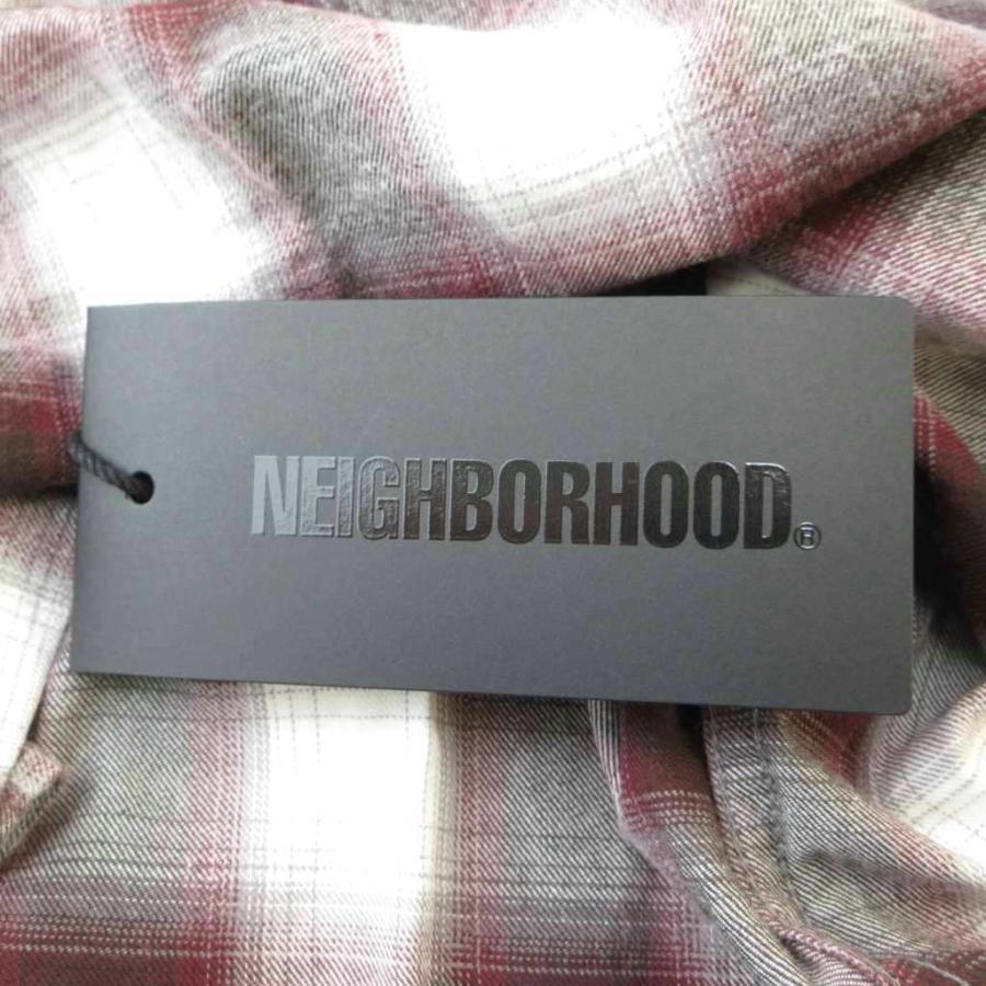 ネイバーフッド B&C/C-SHIRT シャツ S ワインレッド 白 ホワイト 未使用品 ネイバーフッド NEIGHBORHOOD B&C/C-SHIRT シャツ S ワイン