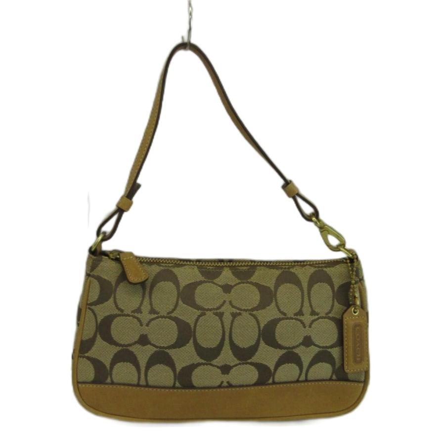 COACH（コーチ） ハンドバッグ アクセサリーポーチ キャンバス レザー 