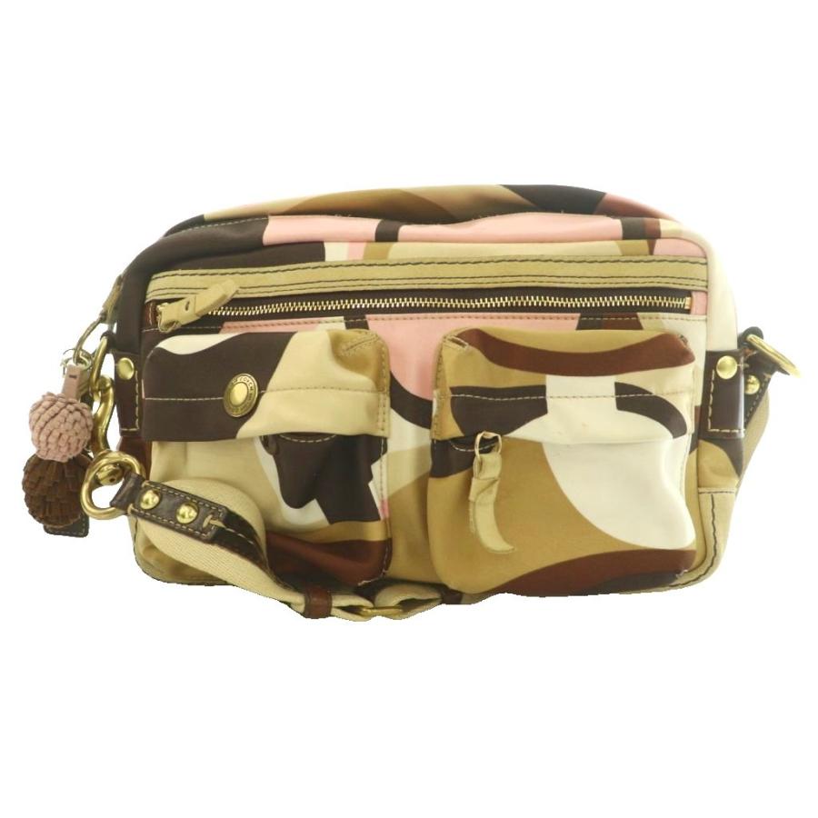 COACH（コーチ） ショルダーバッグ ナイロンキャンバス レザー ロゴ 総