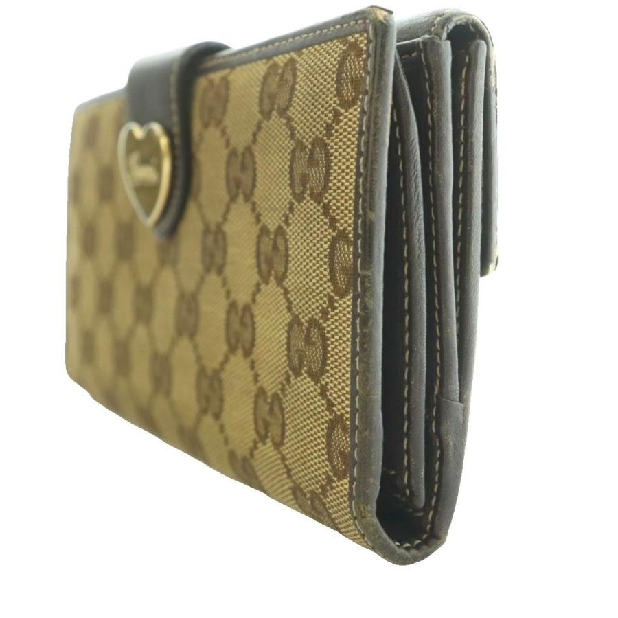 GUCCI（グッチ） 長財布 2つ折り財布 ラブリーハートロゴプレート GG 