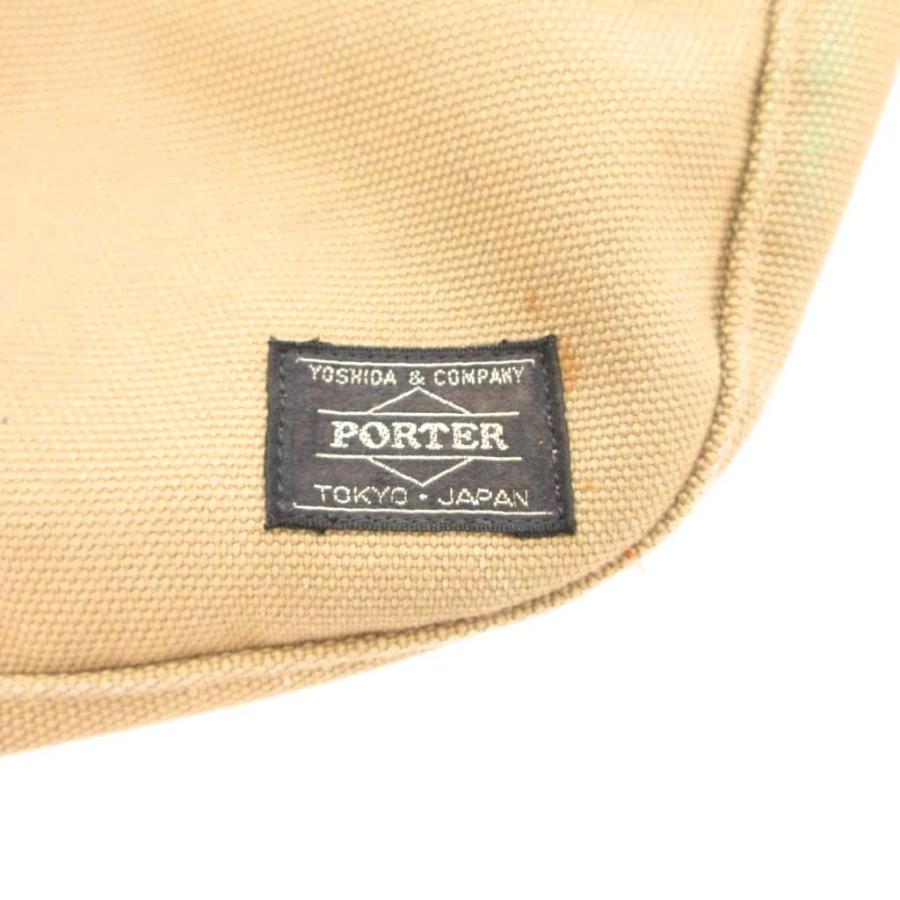 PORTER ポーター ビートショルダーバッグ キャンバス 舟形 カーキ /ML