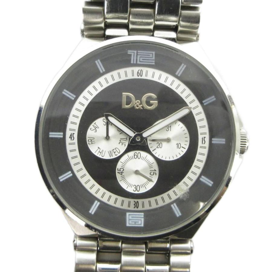 美品/稼働品】D&G ドルガバ 腕時計 ANCHOR アンカー 黒文字盤 美品 