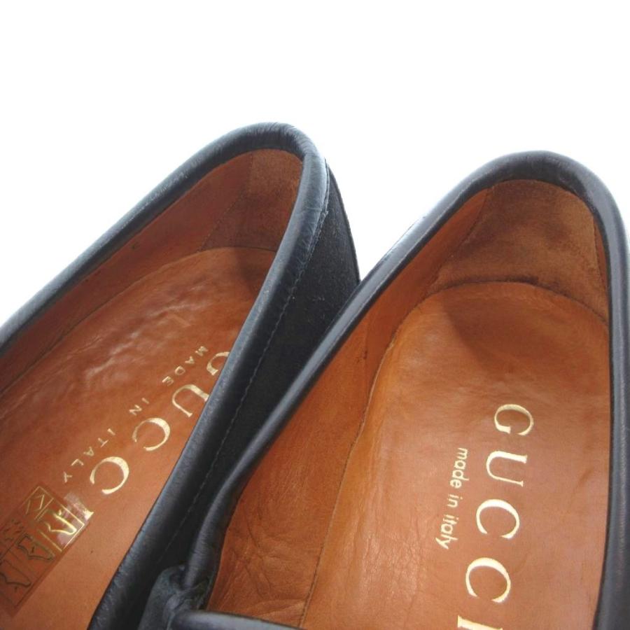 GUCCI（グッチ） ローファー スリッポン ホースビット スエード 39 黒