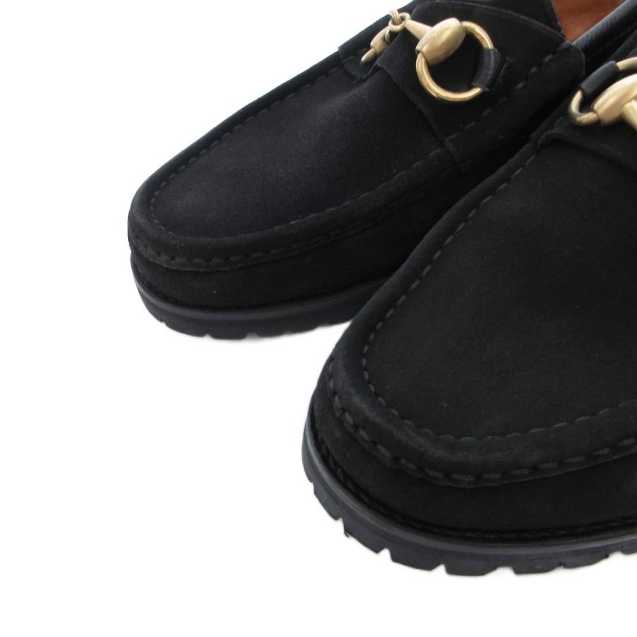 GUCCI（グッチ） ローファー スリッポン ホースビット スエード 39 黒