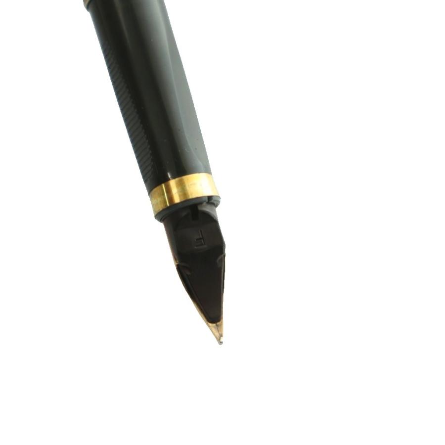 パーカー parker 万年筆 格子柄 ペン先14K sterling silver刻印 マルチ