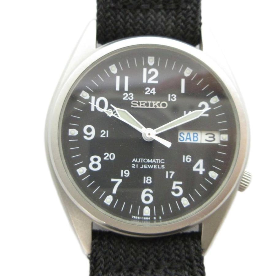 ②SEIKO 自動巻き 腕時計 黒文字盤　7S26-3060 セイコー SEIKO 7S26-3060 腕時計 自動巻き ウォッチ 黒文字盤