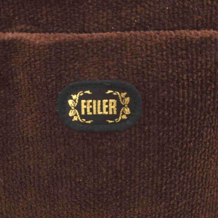 フェイラー FEILER ハンドバッグ 茶 ブラウン ロゴ ドット柄 /IL