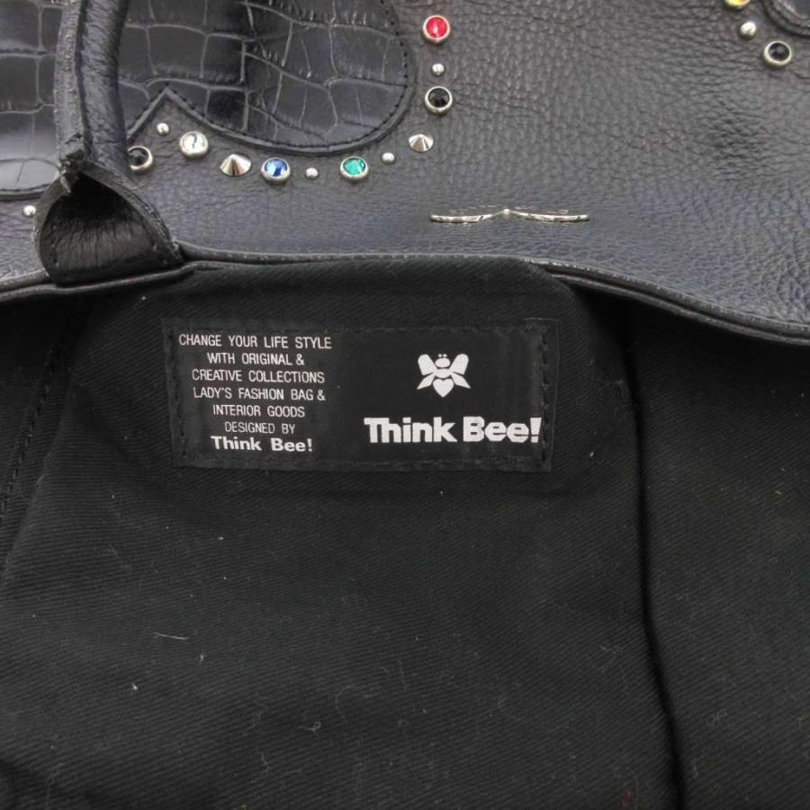 シンクビー! Think Bee ハンドバッグ スクエアフォルム ハートモチーフ