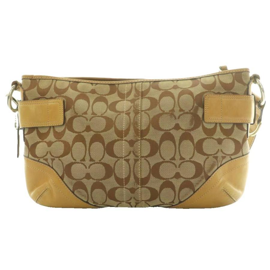 COACH（コーチ） シグネチャー ショルダーバッグ キャンバス レザー 