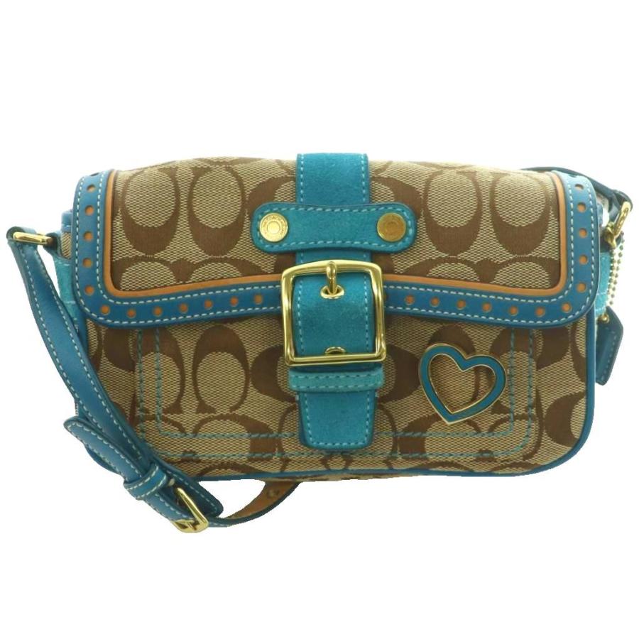 COACH（コーチ） ショルダーバッグ シグネチャー キャンバス レザー 