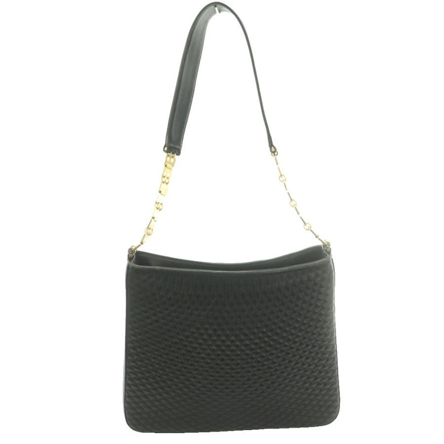 BALLY バリー ショルダーバッグ チェーン キルティング レザー 黒ブラック Bally（バリー） ショルダーバッグ チェーン Bロゴ キルティングレザー