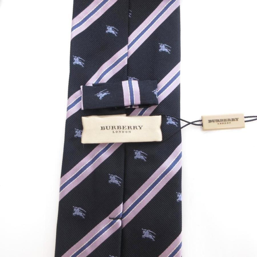BURBERRY（バーバリー） ネクタイ レジメンタルストライプ ホース柄 絹