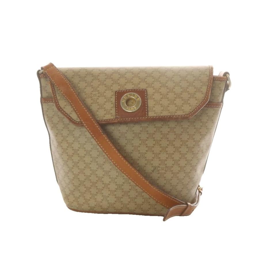 CELINE（セリーヌ） ショルダーバッグ ベージュ 茶 ブラウン ロゴ 総柄