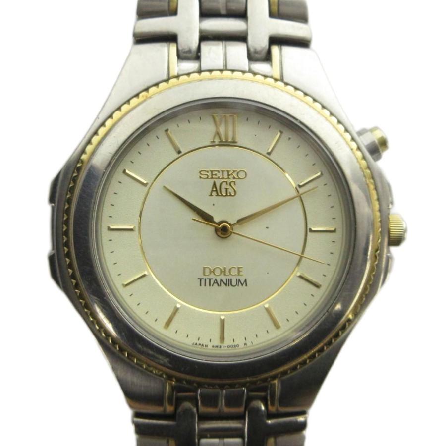 セイコー SEIKO AGS DOLCE ドルチェ 4M21-0010 腕時計 自動巻き チタン