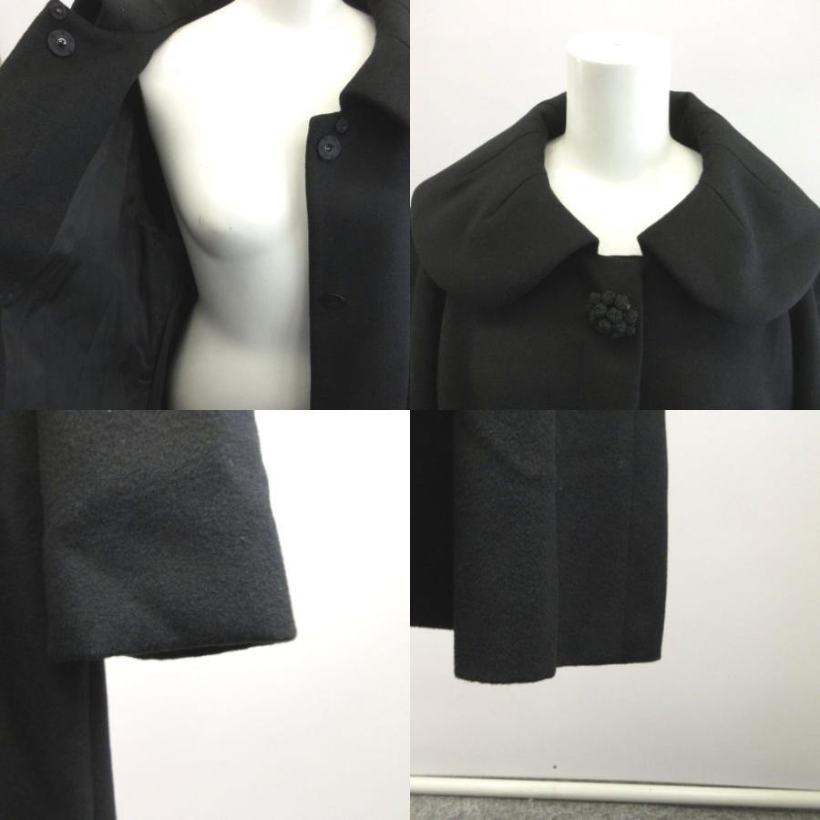 ハロッズ Harrods コート フォーマル ウール カシミヤ 40 黒 ブラック