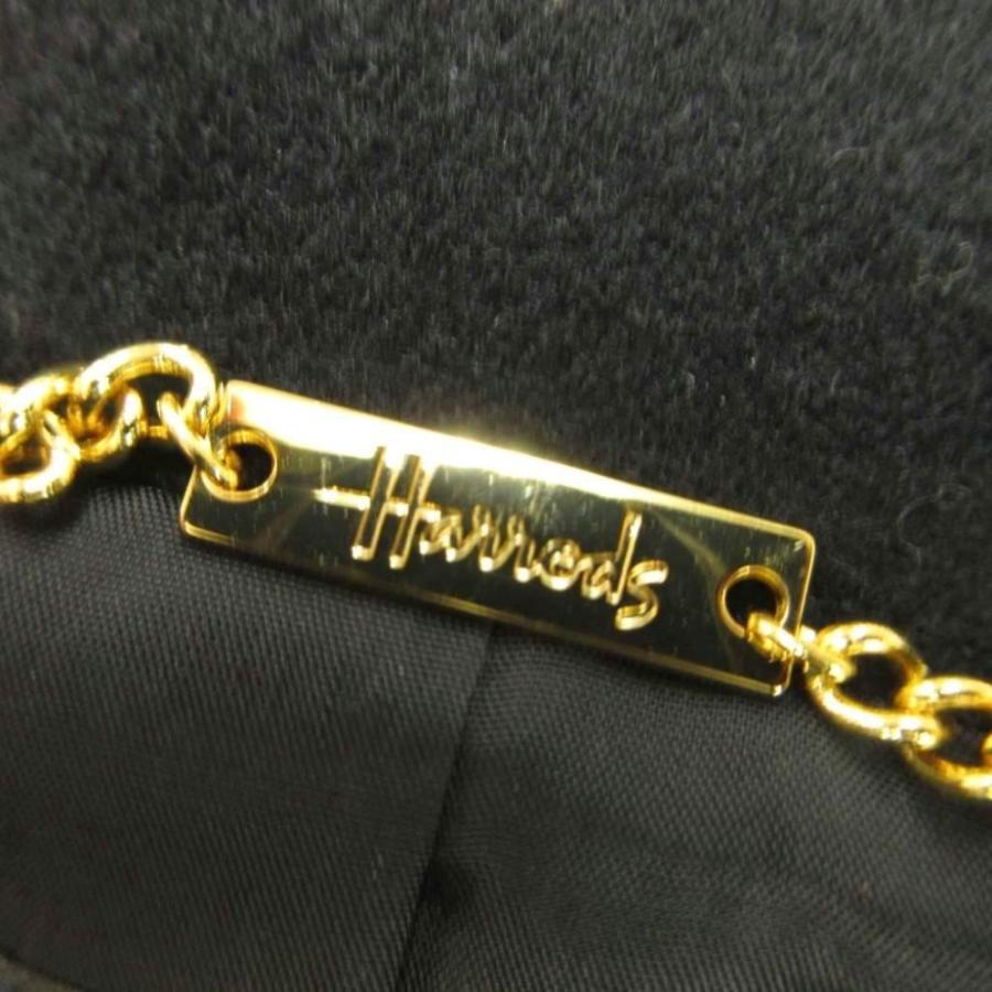 ハロッズ Harrods コート フォーマル ウール カシミヤ 40 黒 ブラック 