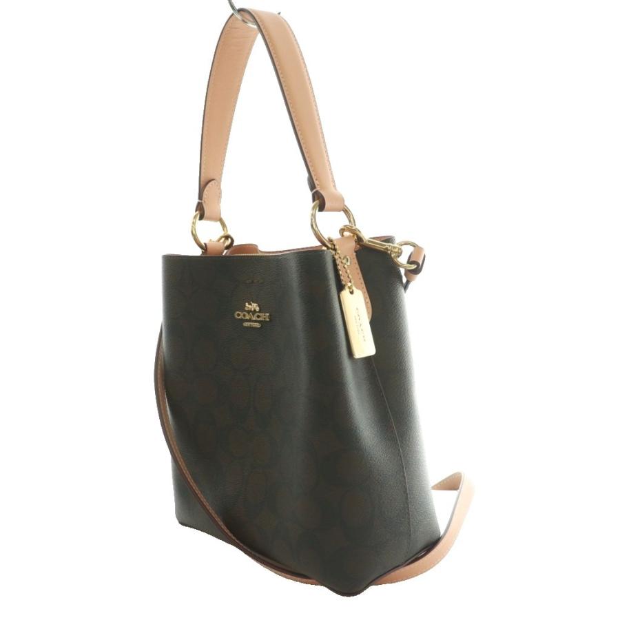 COACH シグネチャー キャンバス レザー ハンドバッグ オールドコーチ COACH（コーチ） スモールタウンバケットバッグ ハンド ショルダー