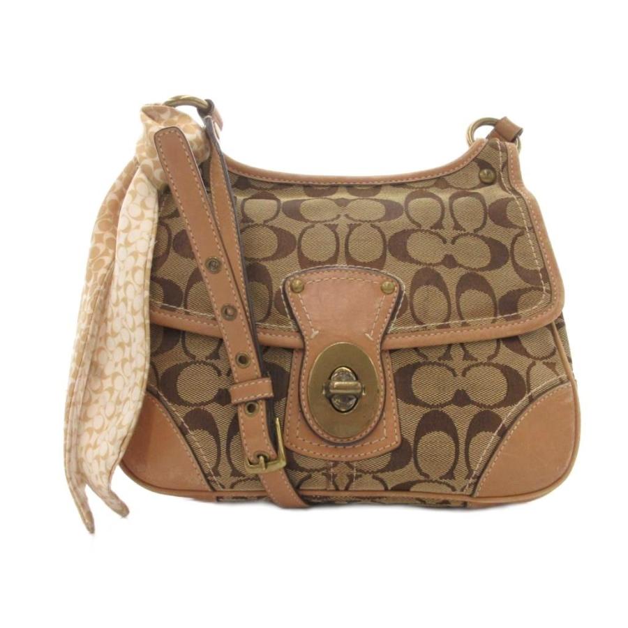 COACH コーチ ショルダーバッグ シグネチャー キャンバス レザー 