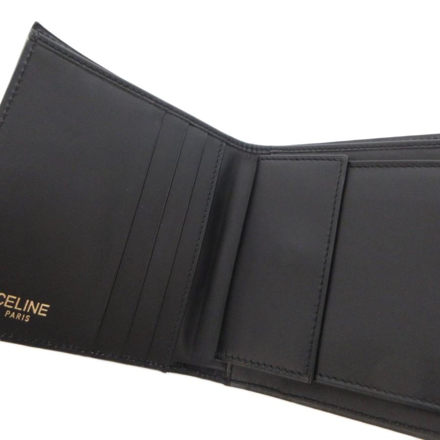 CELINE（セリーヌ） 二つ折り財布 ウォレット 小銭入れあり ロゴ 黒