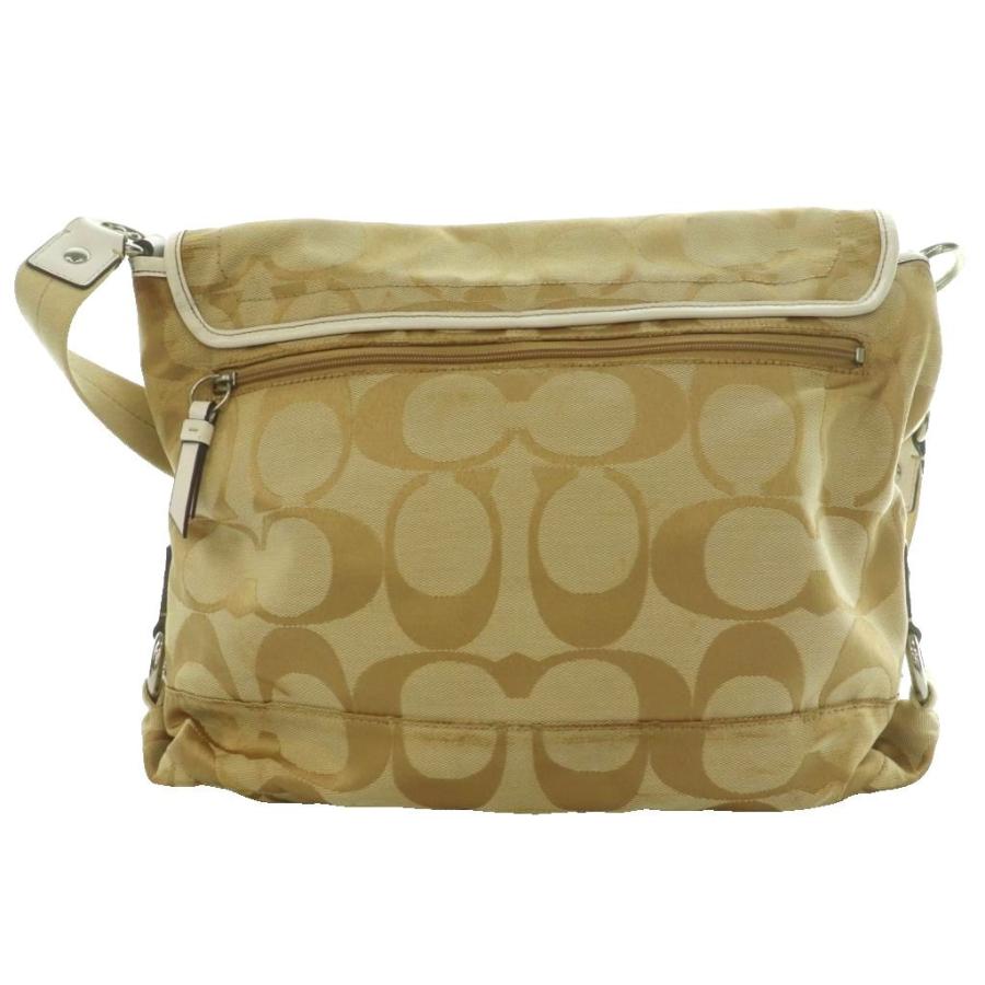 COACH（コーチ） シグネチャー ショルダーバッグ キャンバス レザー