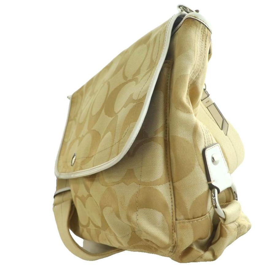 COACH（コーチ） シグネチャー ショルダーバッグ キャンバス レザー