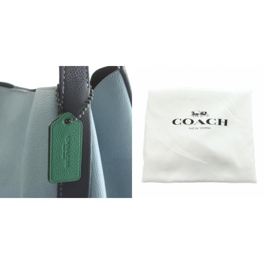 COACH（コーチ） ハドリー ホーボー トートバッグ レザー 水色 ライト