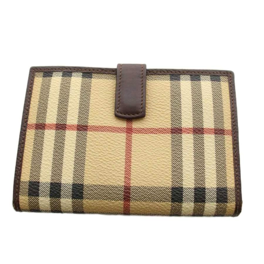 BURBERRY ノバチェック 二つ折り財布 レザー 小銭入れあり ベージュ BURBERRY（バーバリー） ノバチェック 財布 二つ折り 小銭入れ PVC